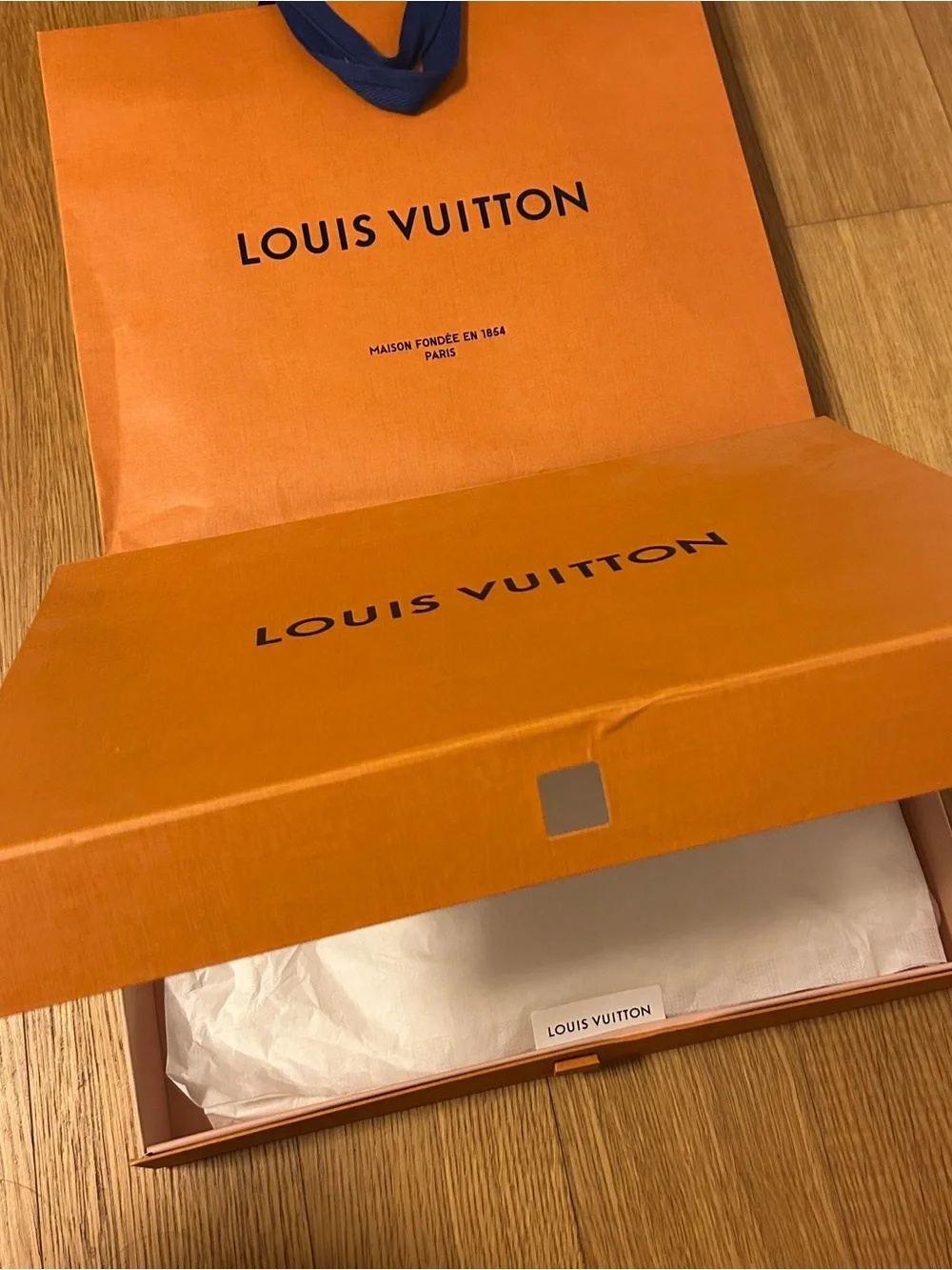 Louis Vuitton gift box and shopping bag